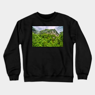 Mountain landscape in a rainy day Crewneck Sweatshirt